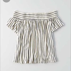Off the Shoulder Striped Top